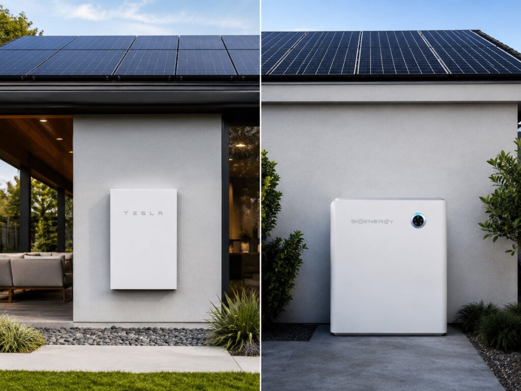 Home solar panels with battery backup systems
